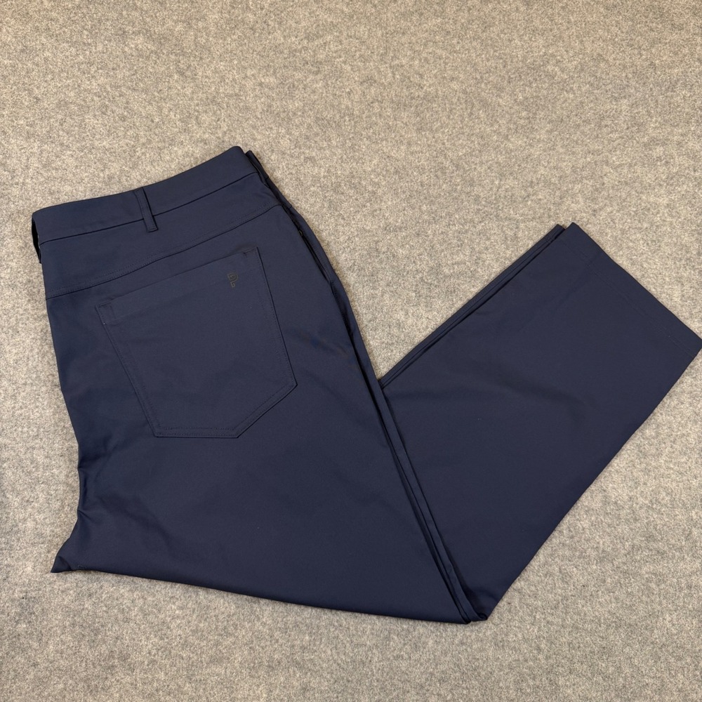 Public Rec Mens Workday Pant Navy Blue Straight Leg Performance Trousers 42 x 29